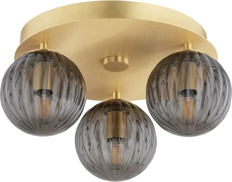 ARGON 6308 PALOMA Glamour Mennyezeti Lámpa Füstös, Csiszolt Sárgaréz E14 IP20