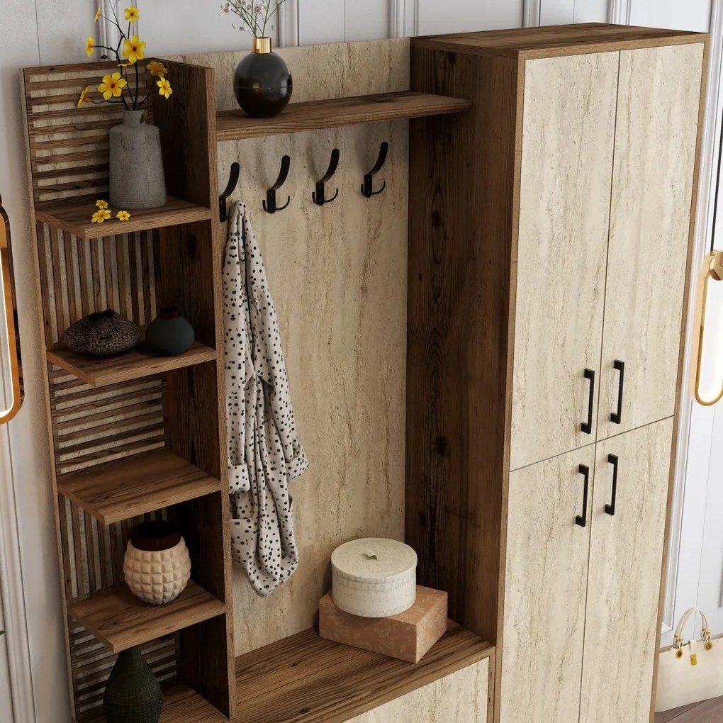 Viyana Da - Walnut, Travertine