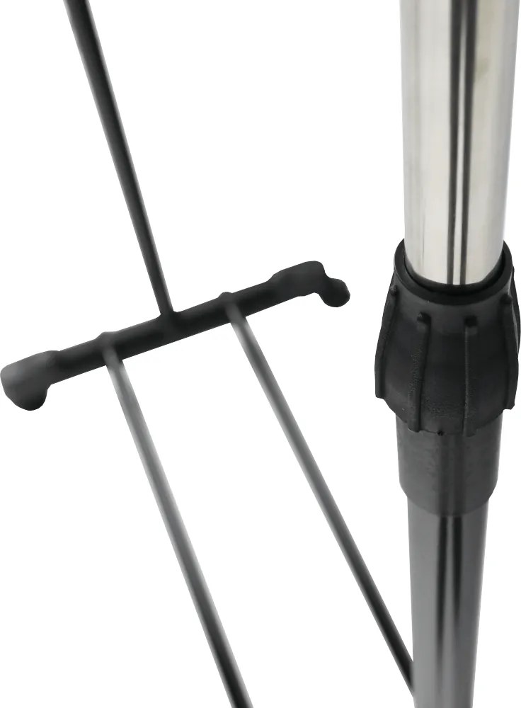 Görgős ruhaálvány, rozsdamentes fém/fekte műanyag, DOLFO NEW