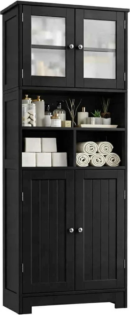 Fürdőszoba szekrény magas, Fürdőszoba szekrény magas 4 ajtóval