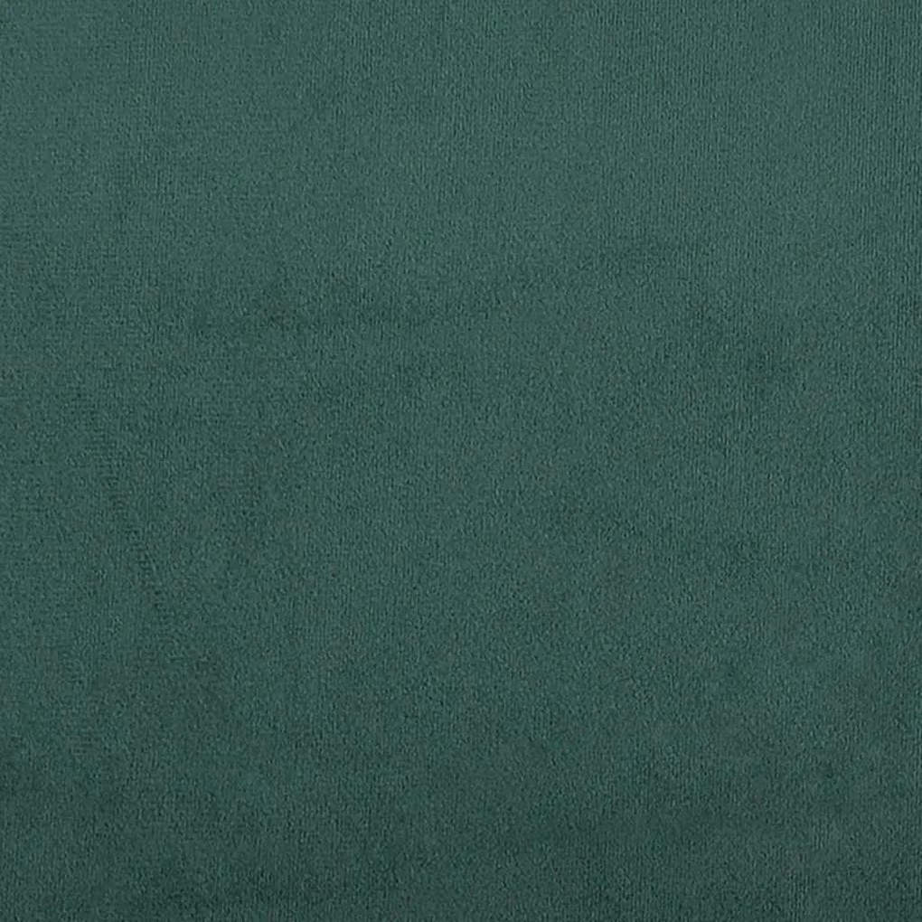 Sarokágy keret fejtámlával Sötétzöld 100 x 200 cm Bársony