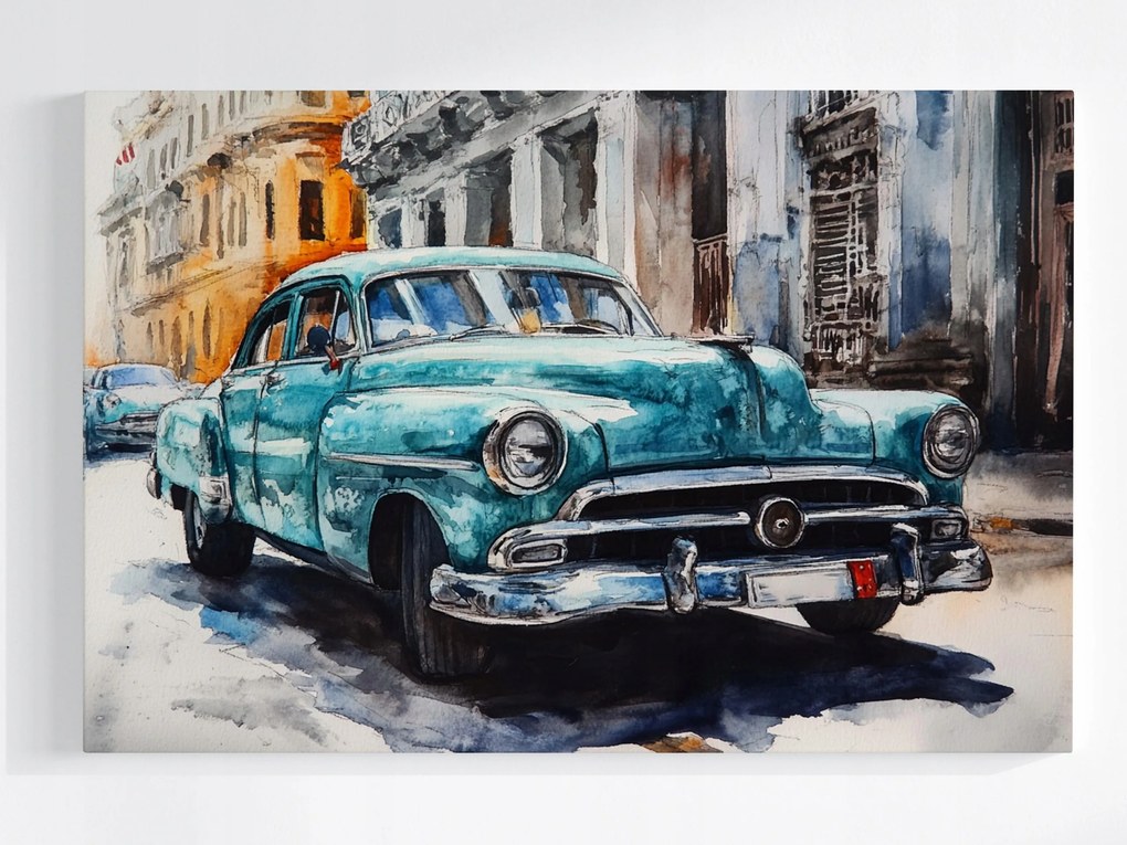 Canvas Vászonkép Autó Oldtimer Műemlék Havana Kuba 60x40