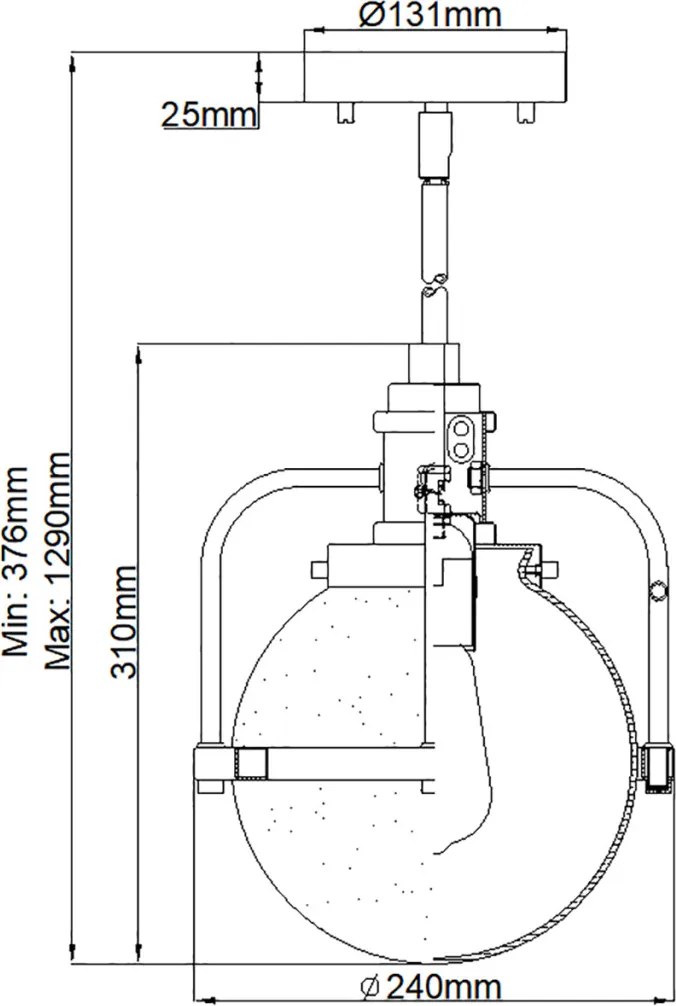 ELSTEAD QN-TRIOCENT-P-PN TRIOCENT Egyágú Függesztett Lámpa Fém E27 IP44
