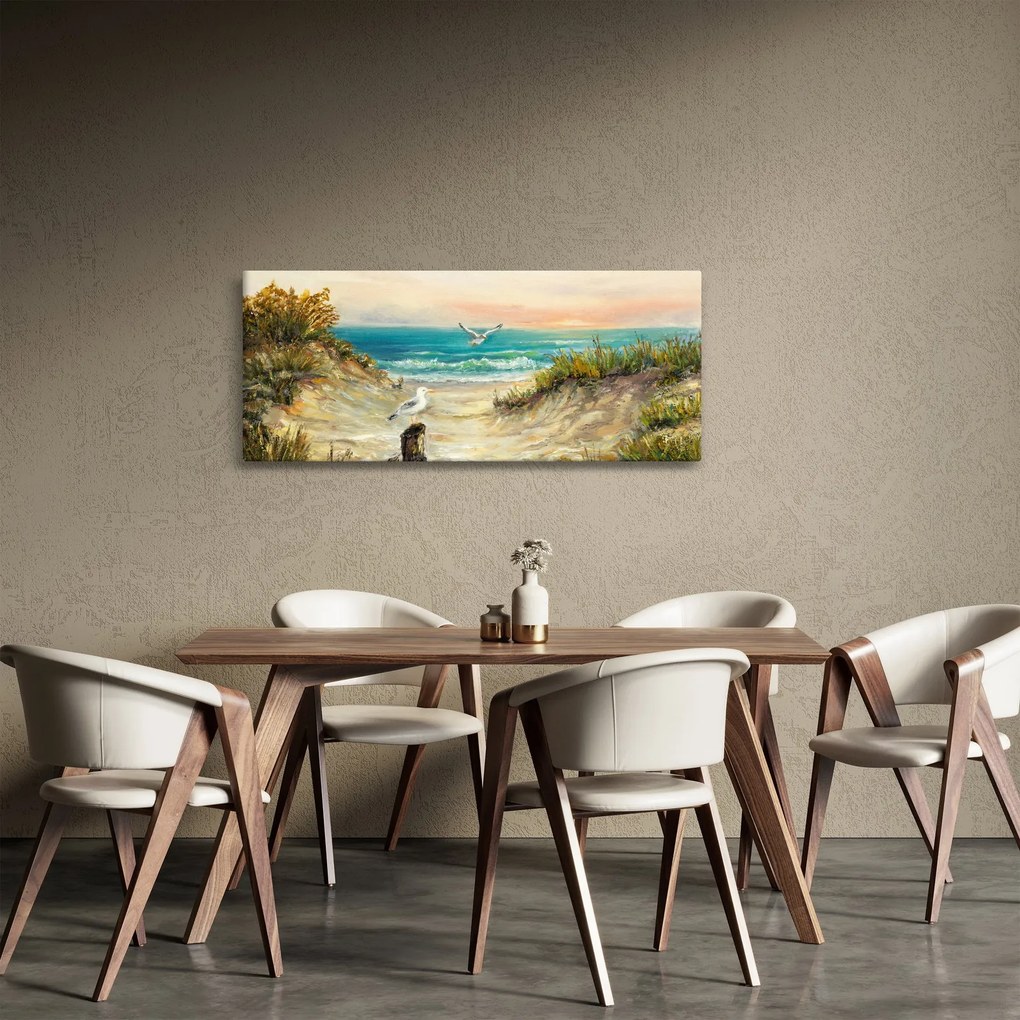 Kép - homokos tengerpart (120x50 cm)