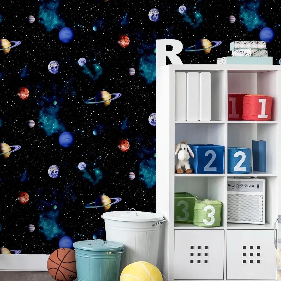 Arthouse Signature 2 Cosmos kék világűr mintás papír tapéta – 668100