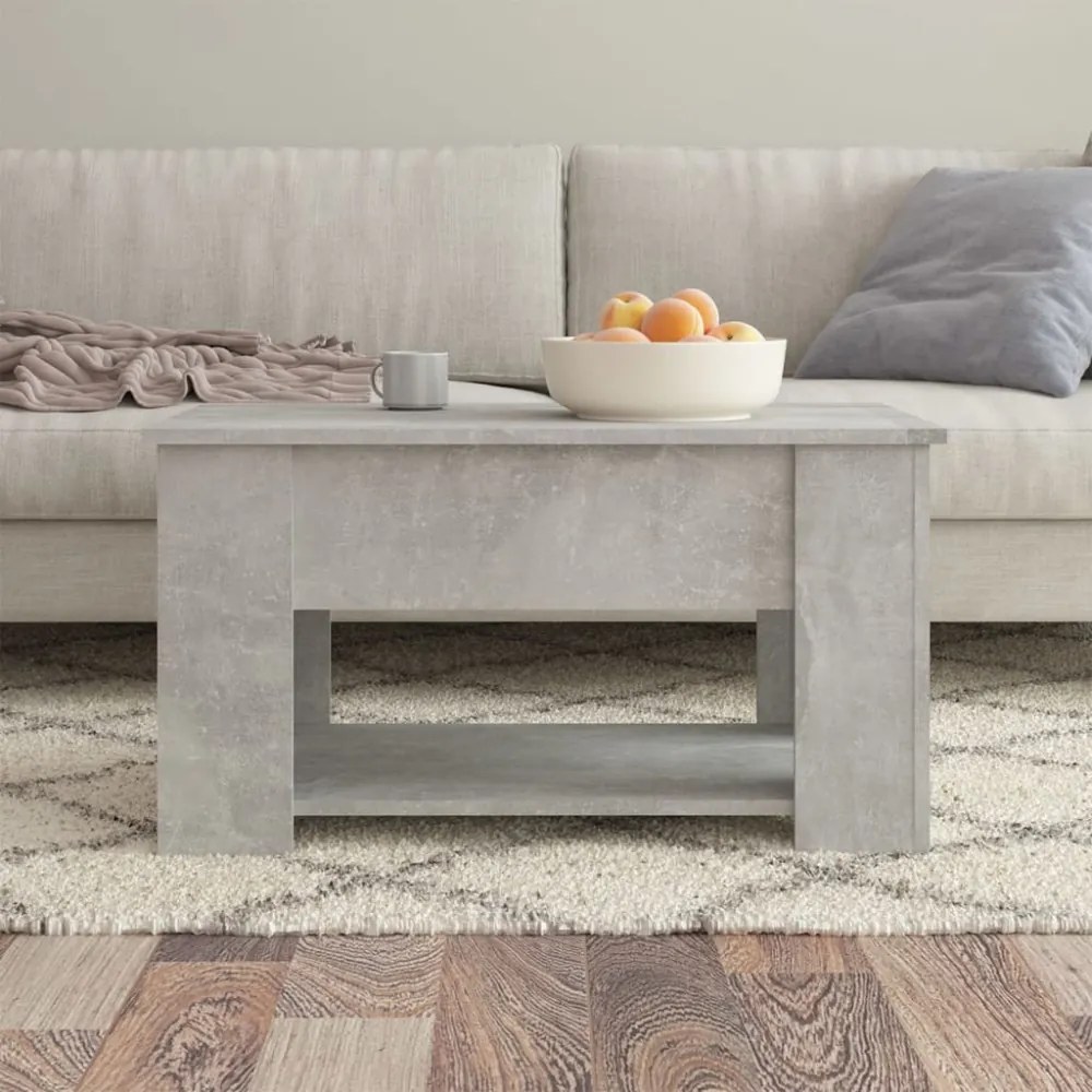 betonszürke szerelt fa dohányzóasztal 79x49x41 cm