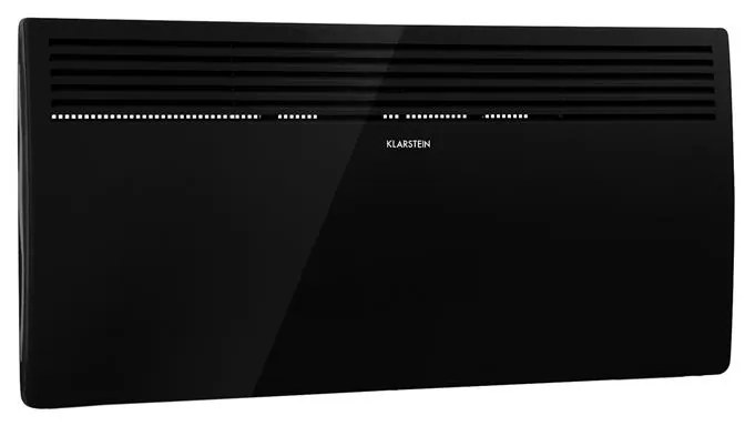 Klarstein Hot Spot Slimcurve, konvektor, fűtőtest, 80 x 40 cm, 40 m², 2000 W, 5 - 40 °C, IP24, fekete