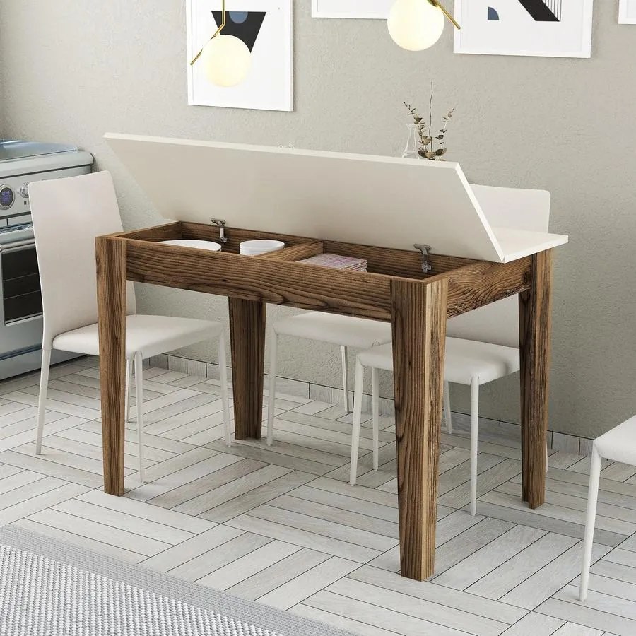 Étkező asztal Kiev 508 - Walnut, Cream