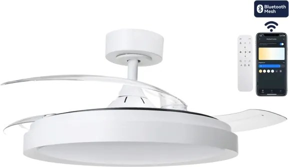 Aigostar-LED Fényerőszabályozható mennyezeti ventilátor LED/50W/230V 2700-6500K 106 cm+ távirányító fehér