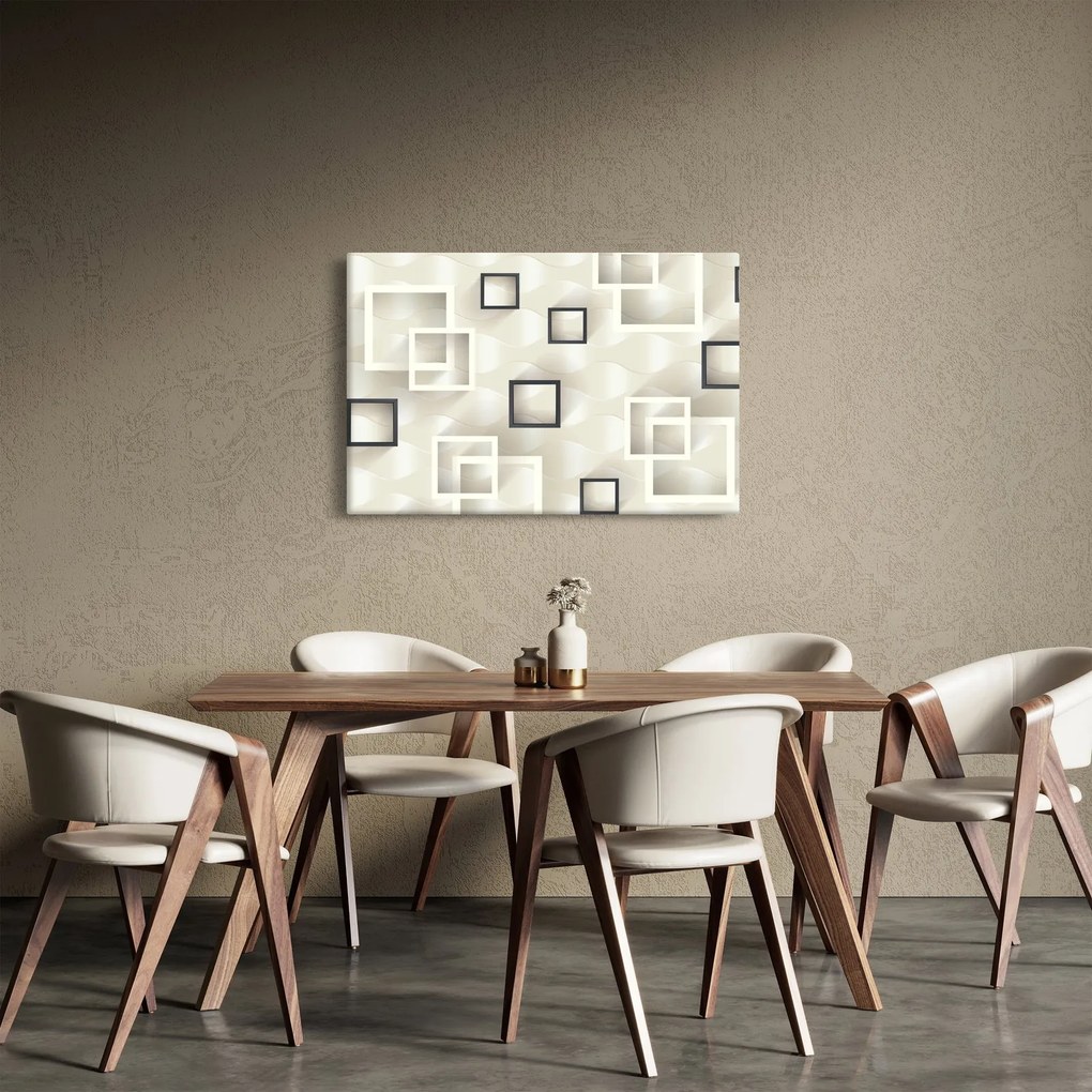 Geometriai absztrakt kép (90x60 cm)