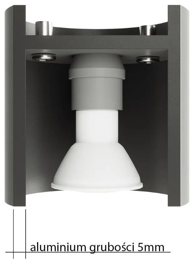 Sötétszürke spotlámpa ø 10 cm Roda – Sollux