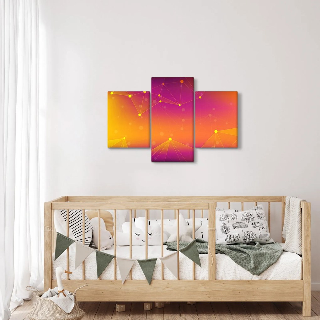 Szines absztrakt kép (90x60 cm)