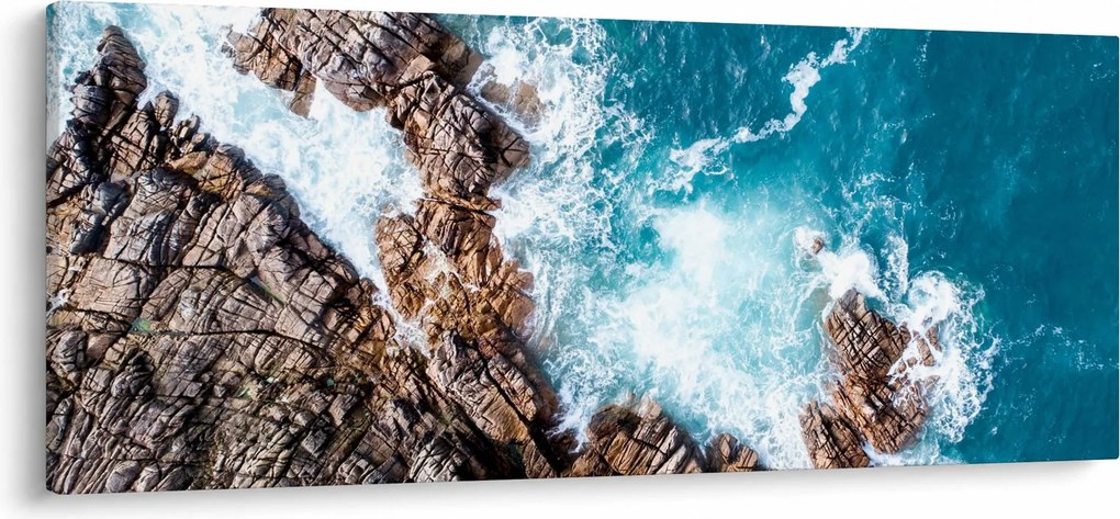 Kép a sziklák és a tenger (120x50 cm)