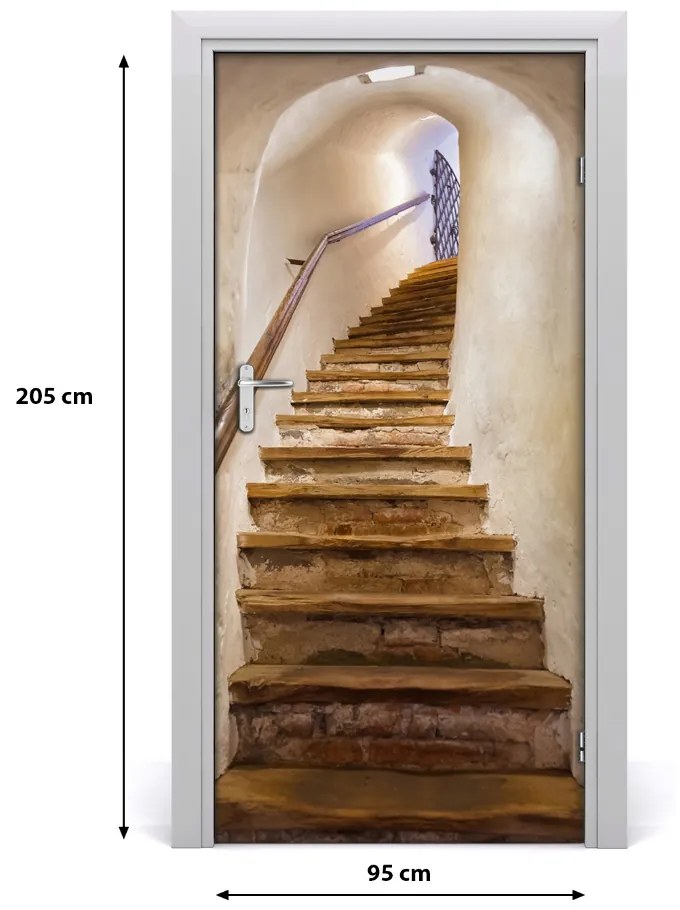 Ajtó tapéták Lépcsők vár 75x205 cm