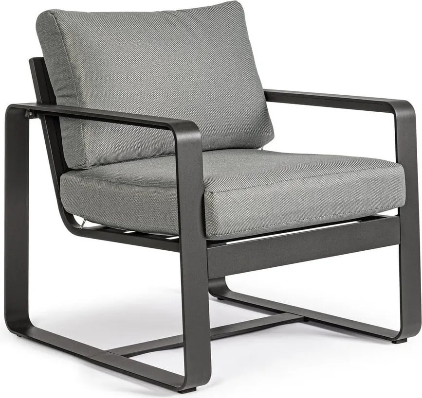 Szürke fém kerti fotel Merrigan – Bizzotto