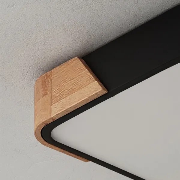 Brilagi - LED mennyezeti lámpa PILANA LED/24W/230V tölgy/fekete 32x32 cm