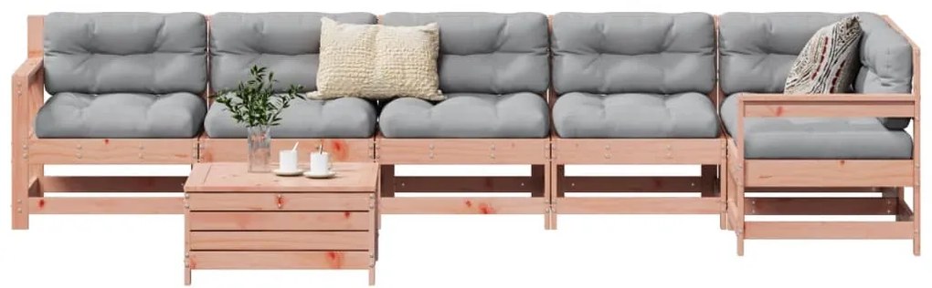 vidaXL 7 részes tömör duglászfenyő kerti kanapészett