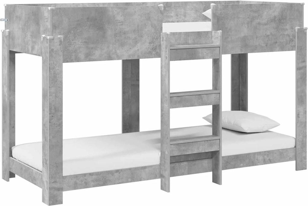 vidaXL Szükidő ágy Beton Szürke 75 x 190 cm Faanyag