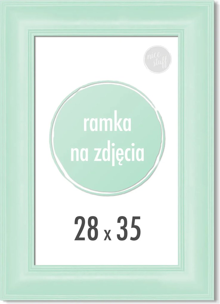 Képkeret 28x35 cm 35x28 Mentazöld