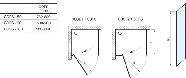Ravak X9VV70A00Z1 - COOL fix zuhanyfal 90x195 cm, fényes króm