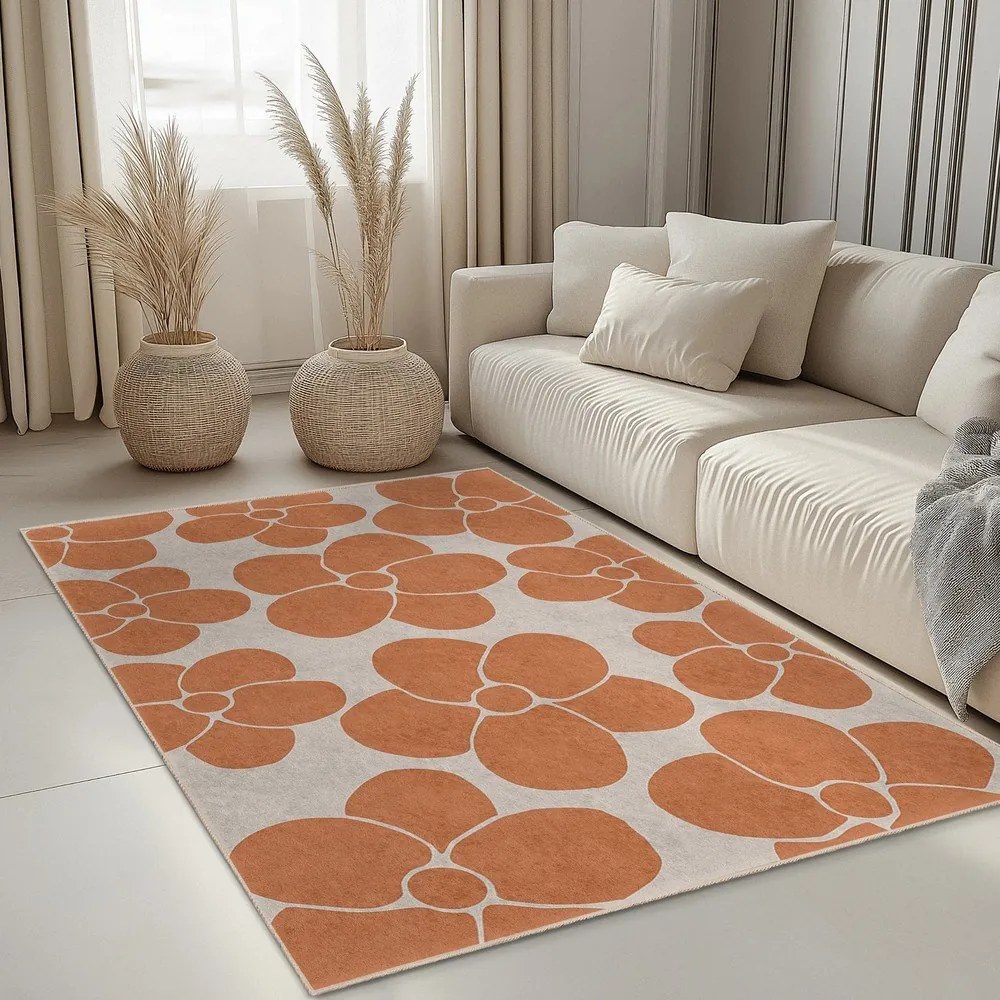 Narancssárga mosható szőnyeg 160x230 cm Orange Meadow – Mila Home