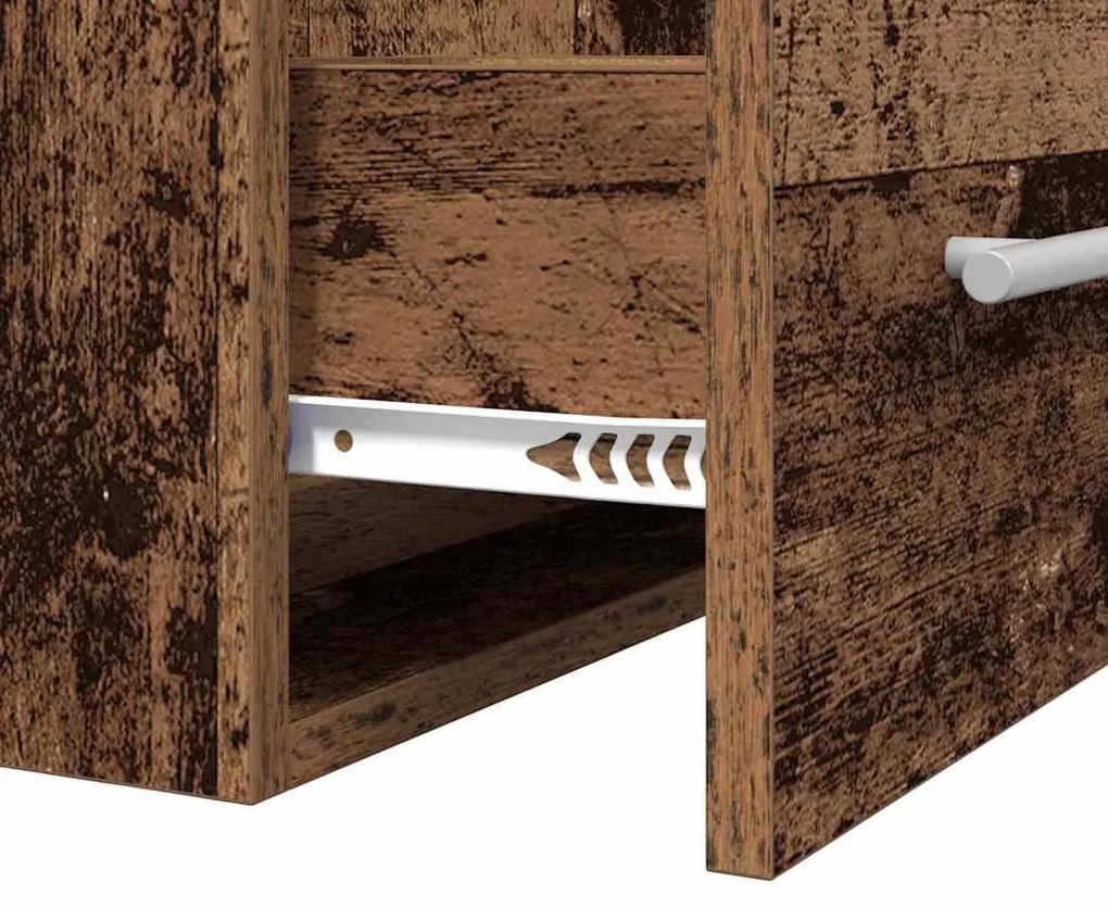 vidaXL Mosdókagyló szekrény fiókkal Öreg fa 38,5 x 41 x 48 cm Faanyag