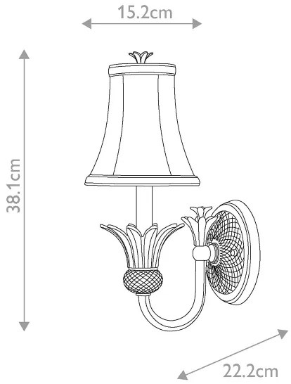 Hinkley HK-PLANT1-PZ - Fali lámpa PLANTATION 1xE14/40W/230V bronz