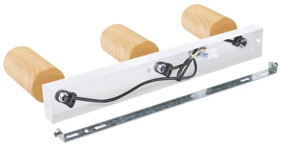 Brilagi - Spotlámpa SELE 3xGU10/30W/230V fehér/tölgy dekor