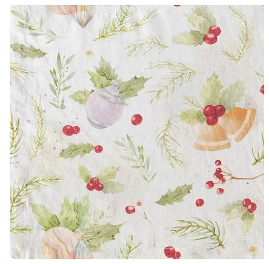 Textil Mikulás zokni Christmas Print – Linen Tales