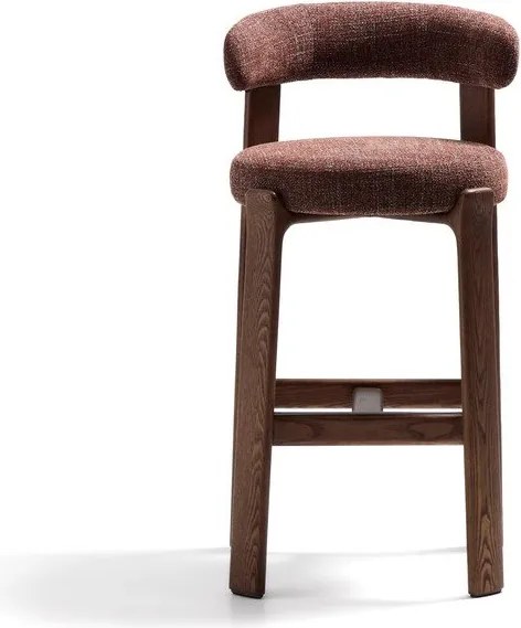 Barna-sötét natúr színű kőrisfa bárszék (ülésmagasság 75 cm) Granite – Kave Home