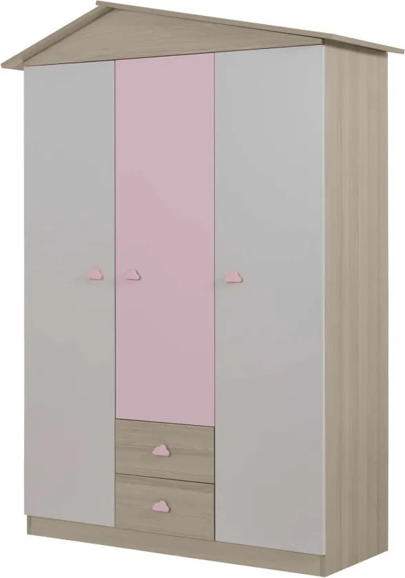 Ayder gardróbszekrény, rózsaszín, 130 cm – TR842PRB1113