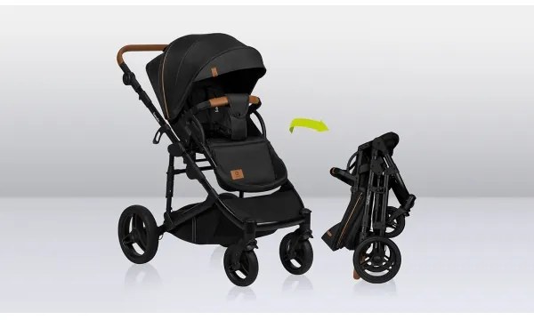 Lionelo - 2 az 1-ben kombinált babakocsi MARI TOUR Fekete ónix