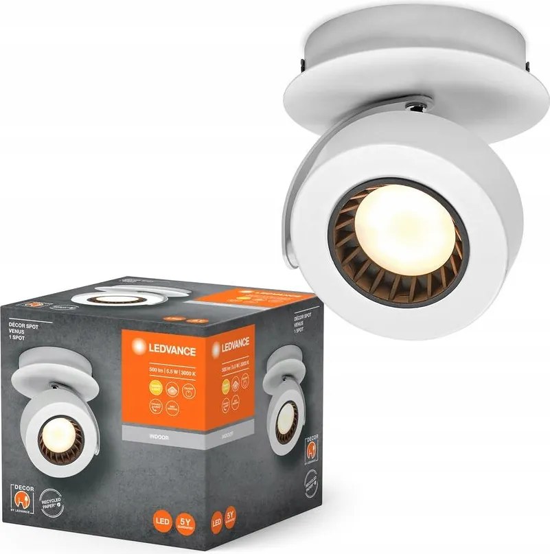 Led lámpa Falra szerelhető lámpatest 5.5W 210lm Cct Fehér szem Spot Venus Ledvance