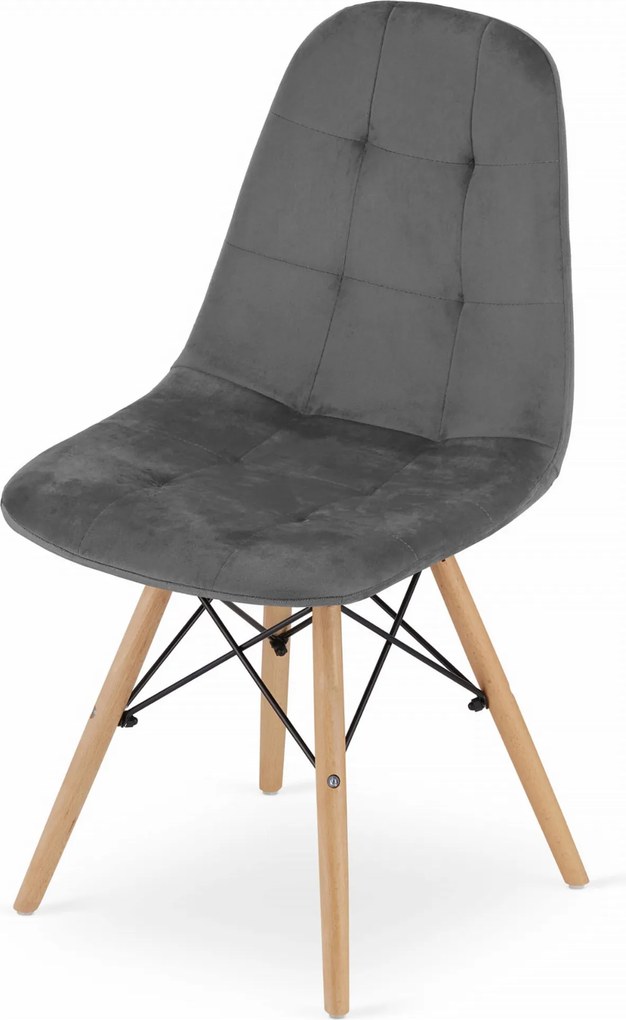 AKCIÓ Szürke bársonyos étkezőszék DUMO II. minőség