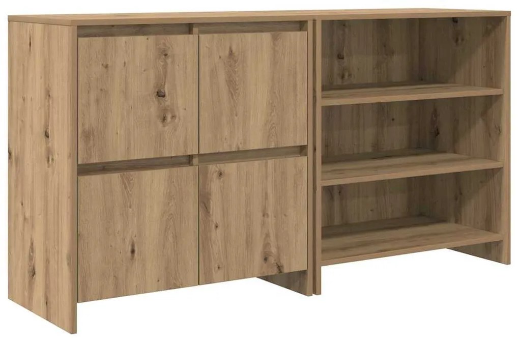 Oldalszekrények 2 pcs kézműves tölgy 70 x 41 x 75 cm Faanyag