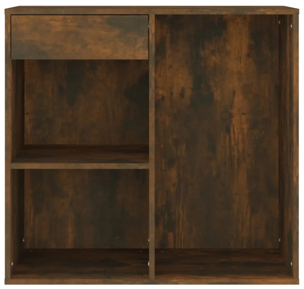 füstös tölgy színű szerelt fa pipereszekrény 80 x 40 x 75 cm