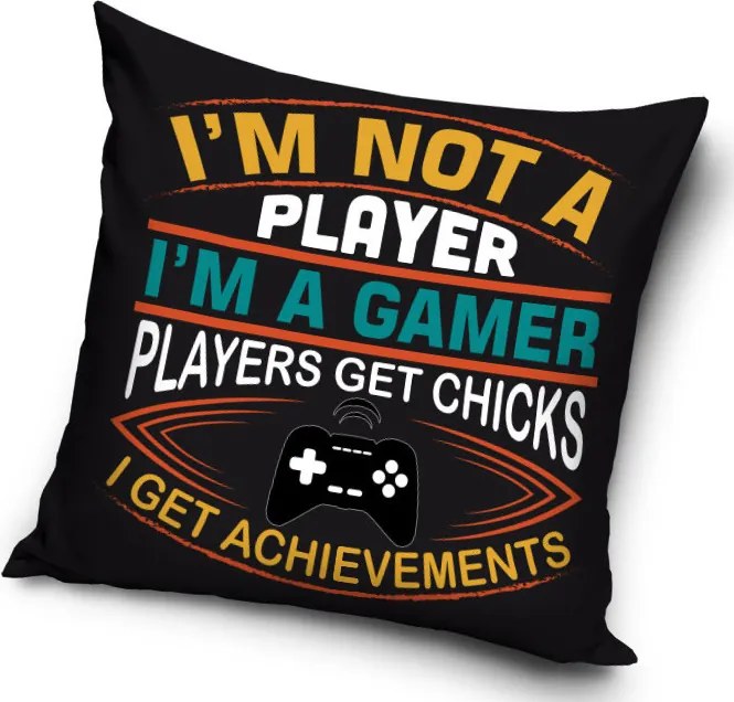 Gamer Achievements párna, díszpárna 40 x 40 cm