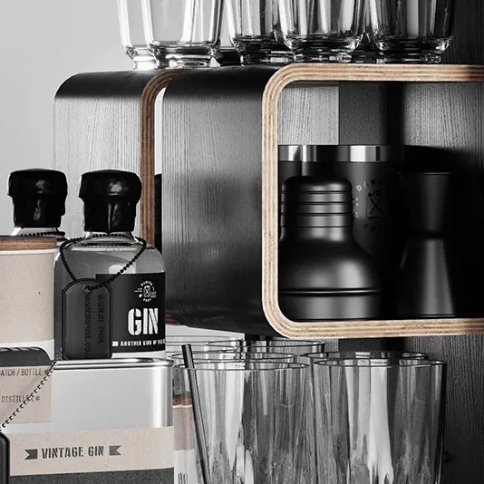 Koupelnová skříňka / kanistr - Bathroom Cabinet, Gold, 6 variant - Danish Fuel Variáns: Walnut