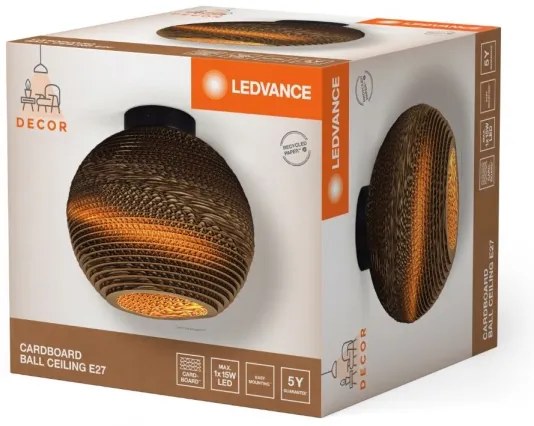 Ledvance - Mennyezeti lámpa DECOR CARDBOARD 1xE27/15W/230V átm. 26 cm