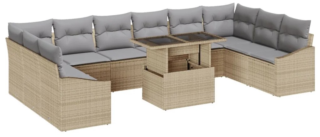 Kerti Sofa Szett 11-es szett Bézs és Szürke
