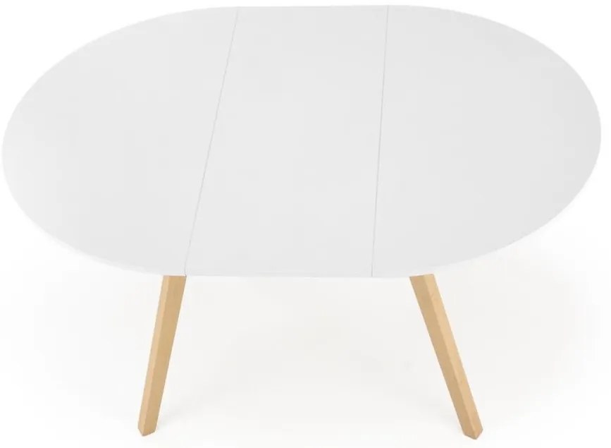 Étkezőasztal SOLINA, fehér/tölgy