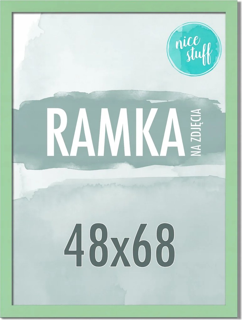 Képkeret 48x68 Képkeret 68x48 nagy Mdf Zöld Menta