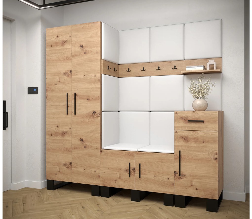 Előszobabútor Amanda 1 (artisan tölgy + fehér). 1085864