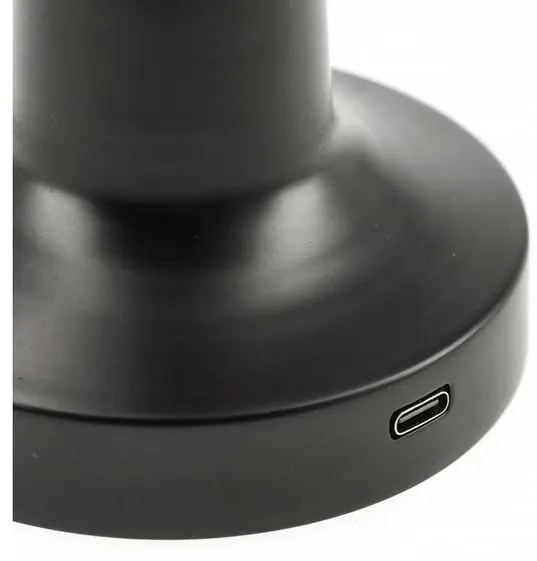 Lámpa Asztali Monum, 3W, 200lm, DC 5V, 1A,3000 K, 3 fokozatú fényerő, akkumulátor 1800 mAh, fekete