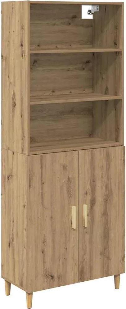 vidaXL Magasfiú Artisan tölgy 69,5 x 32,5 x 180 cm Faanyag