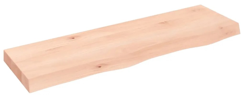 kezeletlen tömör tölgyfa fali polc 100x30x(2-6) cm