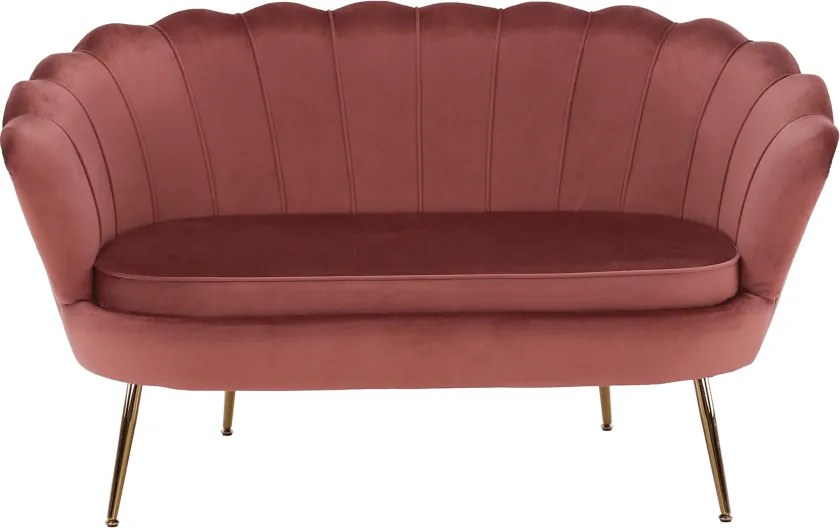 Pad Art-deco stílusban, rózsaszín Velvet anyag/gold chróm-arany, NOBLIN