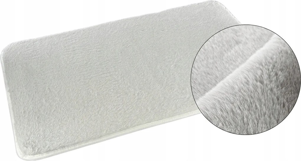 Fürdőszobaszőnyeg Csúszásgátló Lombok Puha Bolyhos Szürke 50x80 cm