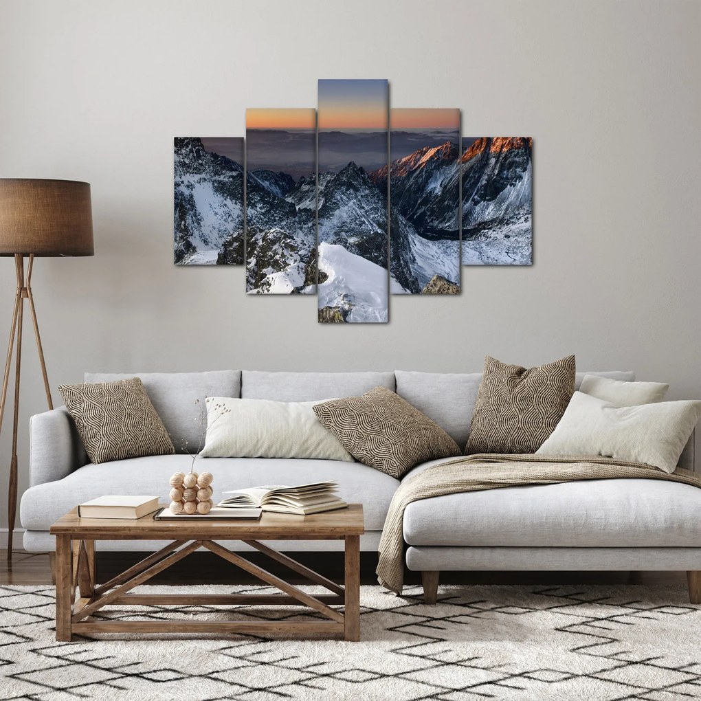 Kép - Napfelkelte a hegyekben (150x105 cm)