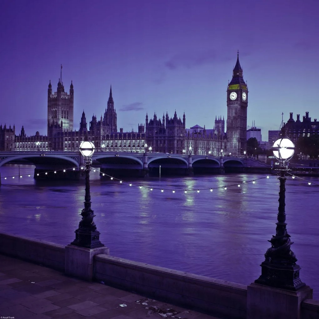 Poszter 40x40cm Parlament a Temze partján, Assaf Frank